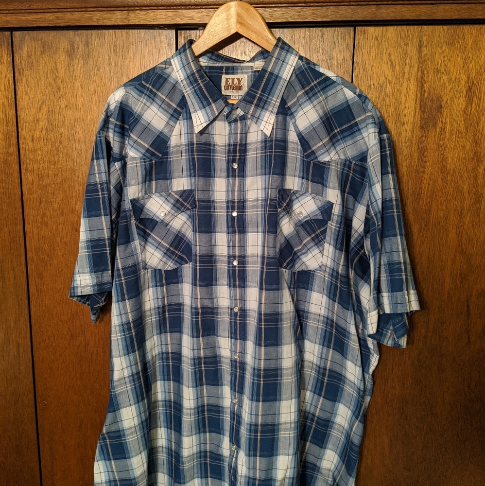 Ely Cattleman Short-Sleeved Western Shirt 3XLT